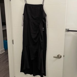 EXPRESS- Black Asymmetrical Dress